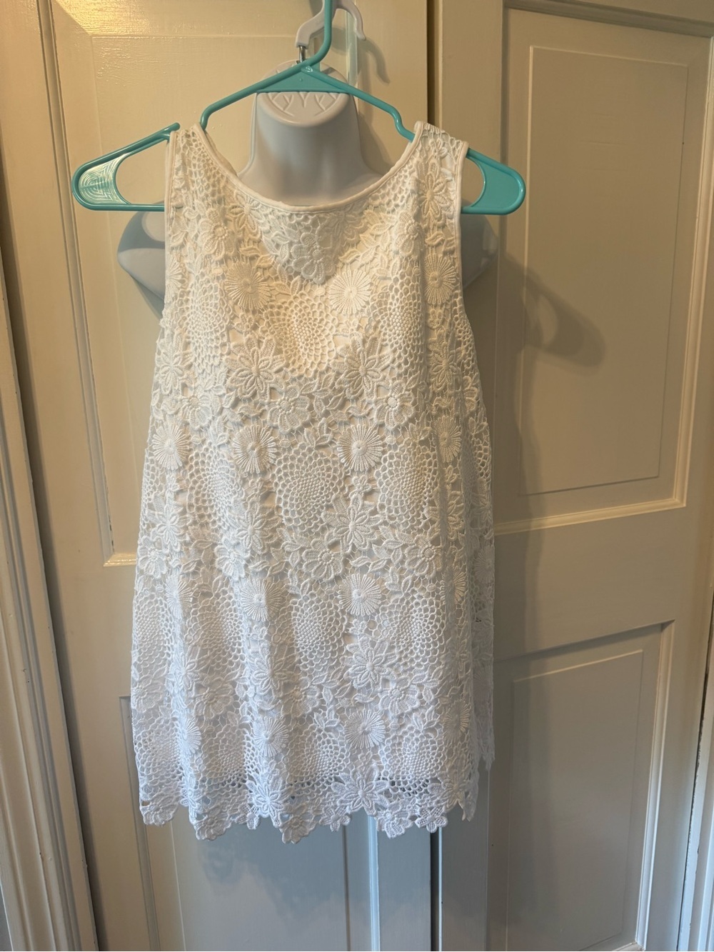 J. Jill White Embroidered Lace Top NWOT